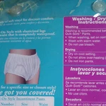 Quik-sorb Reusable Vinyl Incontinent Pants White. Fixed Price $14.99.