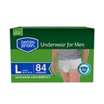 Berkley Jensen Incontinence Underwear For Men, Size Large, 84 Ct. No Ship To Ca. Fixed Price $61.99.