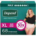 Depend Fresh Protection Adult Diapers Women Xl Maximum 68 Count 2-PACK. Fixed Price $118.33.