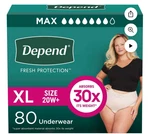 Depend Fresh Protection Underwear For Women Extra Large 80-COUNT Size 20+ Swc. Fixed Price $69.99.