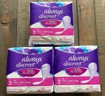 Always Discreet Incontinence Liners Very Light Long 132 Ct Pack New. Fixed Price $16.99.