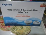 Hygicare Bedpan & Commode Liners Value Pack 100 Count. Fixed Price $28.06.