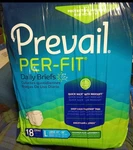Prevail Per-fit Maximum Absorbency Incontinence Pads, Large 18 Count Pack Of 4. Fixed Price $60.00.