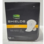 Depend For Men Shields Light Incontinence Pads 58 Count Absorbency. Fixed Price $17.99.
