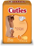 23 Count Cuties Premium Baby Diapers, Size 6 (35+ Lbs). Fixed Price $13.49.