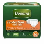 Depend Maximum Protection Incontinent Brief, Large, White Case Of 48 - 3545802. Fixed Price $84.99.