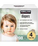 Kirkland Signature Diapers, Size 4 (22-37 Pounds), 198 Count. Fixed Price $42.48.
