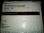 Cardinal 1PK/12 Health, Breathable Underpads, Wings Plus, 23" X36" 988B D/2/1. Fixed Price $12.50.