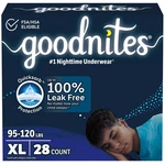 Goodnites Boys' Disposable Nighttime Underwear - Size Xl 28 Ct. Fixed Price $23.79.