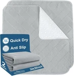 Bed Pads Washable Waterproof 2 Pack 34"X36" Reusable Anti Slip Chuck Gray. Fixed Price $25.99.