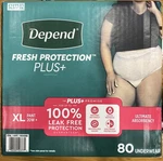 Depend Protection Plus Ultimate Underwear For Women, Xl (80 Count) - Fast Ship. Fixed Price $59.99.