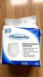 Freedom Plus ESSENTIAL360 Adult Underwear, Size Xxl, 10 Count - One New Pack. Fixed Price $25.00.