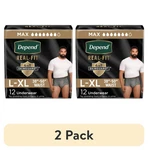 (2 Pack) Depend Real Fit Incontinence Underwear For Men, Adult Diapers, L/xl. Fixed Price $59.99.