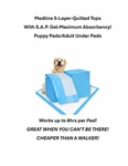 200CT 23X24" Quilted Puppy Pads Medline Maxi-absorbency 5-LAYER / S.a.p. Gel. Fixed Price $48.99.