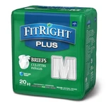 Unisex Adult Incontinence Brief Fitright Plus Medium Disposable Moderate Absorb. Fixed Price $60.53.