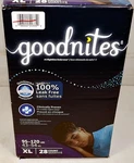 Goodnites #1 Nighttime Boys Underwear Xl Size 14-16 95-120 Lbs. 28-COUNT. Fixed Price $26.50.