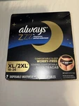 Always Zzz Disposable Period Underwear Size XL/2 Pant 18 26 7 Count New. Fixed Price $5.00.