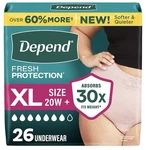 Depend Xl Women S 26 Count Incontinence Underwear Panty Maximum. Fixed Price $17.99.