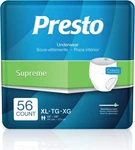 Presto Supreme Classic Protective Underwear, X-large, 56CT (64). Fixed Price $35.99.