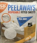 Peelaways Disposable Fitted Sheets Fits Twin Xl Size Mattress 5 Layer New Sealed. Fixed Price $36.99.