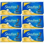 6 Pack - Stayfree Maxi Regular Pads Without Wings, 24 Count. Fixed Price $49.99.