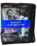 Cvs Health Women Overnight Pads Ultimate Absorbency 30. Fixed Price $22.99.