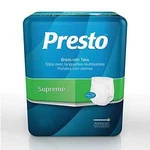 Presto Maximum Absorbency Brief Large (45 58 Inch Waist) Blue Pack Of 18. Fixed Price $19.94.