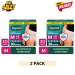 2 Pack Depend Fresh Protection Womens Underwear 30CT Incontinence Adult Diaper. Fixed Price $49.99.