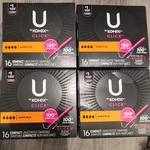 By Kotex Tampons, Lot Of 4 Click Compact, Super Plus Absorbency, Unscented. Fixed Price $21.95.
