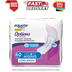 Equate Options Women's Incontinence Pads, Leak Protection, Long Length, 60 Count. Fixed Price $12.47.