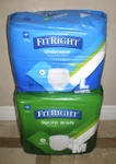 Fitright Underwear Adult Diapers 20CT 40"-56" & Briefs M 32"-44" Private. Fixed Price $29.95.