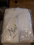 10 Pack New Medium Medline Disposable Patient Gowns White Zipper Full Length. Fixed Price $49.99.