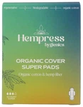 Hempress Organic Cover Super Pads 12 Count Cotton Fiber. Fixed Price $12.99.