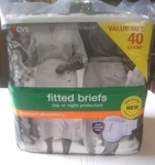 Cvs Adult Fitted Briefs Maximum Absorbency 40 Count Unisex Medium 32-44. Fixed Price $15.00.