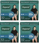 Depend Men Incontinence Underwear Adult Diaper Maximum Absorbent, S-m, 128 Ct. Fixed Price $63.99.