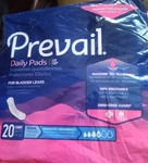 Prevail Daily Pads For Bladder Leaks Women's Regular 20 Count Pack Lot Of 4 Pks. Fixed Price $12.99.