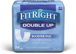 Fitright Double Up Booster Pad, Thin Incontinence Liner, 3.5" X 11.5", Individua. Fixed Price $18.99.