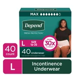 Size Fresh Protection Incontinence Underwear Women 40CT Daily Comfort. Fixed Price $37.29.