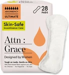 Attn: Grace Ultimate Incontinence Pads For Women, 28-PACK High Absorbency, Bre. Fixed Price $31.99.
