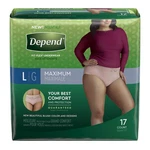 Depend Fit-flex Incontinence Underwear Women Absorbency Blush 17 Count. Fixed Price $18.93.