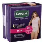 Depend Night Defense Women's Absorbent Underwear, Medium. Fixed Price $101.64.