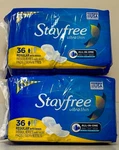 Stayfree Ultra Thin Regular Pads With Wings 36 Each 72 Total All One. Fixed Price $79.97.