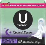 By Kotex Clean & Secure Overnight Maxi Pads With Wings, Extra Heavy Absorbency. Fixed Price $62.58.