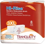 Bariatric Hi-rise Disposable Briefs, 3X-LARGE, High Waistline With Peach Mat Cor. Fixed Price $41.95.