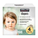 Kirkland Signature Diapers, Size 4 (22-37 Pounds), 198 Count. Fixed Price $70.99.