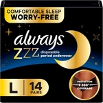 Zzz Overnight Disposable Period Underwear For Women, Large, 360 Coverage. Fixed Price $25.65.
