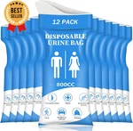 Disposable Urine Bag 12 Pcs 800ML Emergency Portable Urinal For Travel Camping. Fixed Price $18.83.