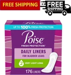 Poise Daily Incontinence Panty Very Light-long Pantiliners, 176 Count. Fixed Price $35.99.