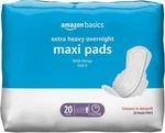 Amazon Basics Maxi Pads Size 5 20 Count Heavy Overnight Absorbency Unscented Win. Fixed Price $13.11.