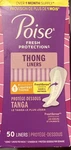 Poise Disposable Panty Liners 50 Count For Light Bladder Leaks. Fixed Price $12.99.